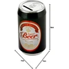 Metalinė taupyklė mažas alaus stiklas 33cl atidaryta taupyklė juoda (12x6.5cm)