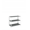 Metalinis lentynų blokas Pika Loft baltas / juodas 3 lentynos 90x50x50 cm