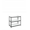 Metalinis lentynų blokas Pika Loft, juodas / baltas, 3 lentynos, 90x80x40 cm