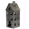 Metalinis žibintas namelis sidabrinis loft skandinaviško stiliaus 33x14cm