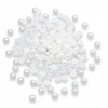 MIC Perlų imitacijos kabošonai, Abs plastikas, pusapvaliai, balti 7x3.5mm, 25g~280vnt