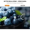 Micro Hdmi į Hdmi kabelis 1m, 4k Ultrahd, 3d, Hdr, Ethernet