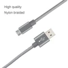 Micro Usb kabelis, 2 vnt., 0.6m, nailono pynė, greitas įkrovimas