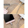 Micro Usb kabelis, 2 vnt., 0.6m, nailono pynė, greitas įkrovimas
