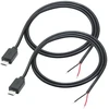 Micro usb male į 2 kontaktų pliką laidą 0.9m, micro usb į atvirą galą pigtail maitinimo kabelį lengvam litavimui, 5v/3a micro usb įrangai įdiegti arba pakeisti remontui pasidaryk pats kabelis