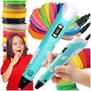 Mini 3d spausdinimo rašiklis vaikams 3d pen magic + Pla filamentas 110 metrų