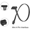 Mini 4pin į Sata 15pin maitinimo adapterio kabelis, 40 cm, 2 vnt.