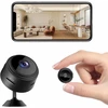 Mini kamera 1080p maža stebėjimo kamera Wifi vidaus stebėjimo kamera su tiesiogine transliacija mobiliojo telefono programėle ir judesio jutikliu, kompaktiška Wifi valdoma ilga baterijos veikimo trukmė namų vaizdo įrašams