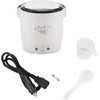 Mini Ryžiųquick cooker, nešiojamas kelioninis garintuvas, mažas Daugiafunkcisquick cooker, Ryžiųquick cooker grūdams, nelimpantis puodas, automatinis šilumos palaikymas, skirtas avižinei košei, ryžių troškiniams [baltas]