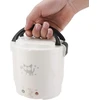Mini Ryžiųquick cooker, nešiojamas kelioninis garintuvas, mažas Daugiafunkcisquick cooker, Ryžiųquick cooker grūdams, nelimpantis puodas, automatinis šilumos palaikymas, skirtas avižinei košei, ryžių troškiniams [baltas]