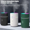 Mini ultragarsinis drėkintuvas, usb eterinių aliejų difuzorius, automobilio valiklis, aromaterapinis anijonų rūko generatorius su led naktine lempute namams, biurui, kūdikių kambariui, automobiliui (juodas)