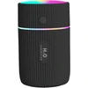 Mini ultragarsinis drėkintuvas, usb eterinių aliejų difuzorius, automobilio valiklis, aromaterapinis anijonų rūko generatorius su led naktine lempute namams, biurui, kūdikių kambariui, automobiliui (juodas)