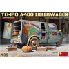 Miniart 38049 1:35 Tempo A400 Van Vegetable Shop - tiksli kopija, modeliavimas, plastikinis rinkinys, sunkvežimio rinkinys, automobilio rinkinys, rinkinys suaugusiems