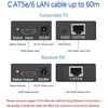 Misott Hdmi ilgintuvas, 60 metrų Hdmi ilgintuvas (tx + Rx) per vieną Rj45 Cat5e Cat6e Cat7 Ethernet kabelį iki 60 m, palaiko 1080p, 3d, Hdcp, Edid valdymą, skirtas Pc, Dvd, Ps3, Ps4, nešiojamam kompiuteriui