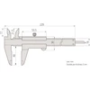 Mitutoyo preciziškas vernjerinis slankmatis su fiksavimo varžtu Din 862, matavimo diapazonas 0–150 mm, 1 vnt., 530–101
