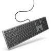 Mobility Lab Ml311883 laidinė klaviatūra su vokišku Qwertz išdėstymu, skirta Mac – juoda/pilka