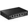 Mokerlink 5 prievadų 2.5g ethernet komutatorius su 10g Sfp, 5 x 2.5g Base-t prievadai, suderinami su 10/100/1000mbps, metalinis nevaldomas ventiliatoriaus neturintis tinklo komutatorius