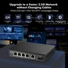 Mokerlink 5 prievadų 2.5g ethernet komutatorius su 10g Sfp, 5 x 2.5g Base-t prievadai, suderinami su 10/100/1000mbps, metalinis nevaldomas ventiliatoriaus neturintis tinklo komutatorius