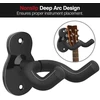 Moko gitaros sieninis laikiklis, metalinis gitaros sieninis laikiklis gitaros kabliukas sieninis gitaros laikiklis gitaros stovas bosinei akustinei gitarai elektrinei gitarai ukulele (3 vnt., juodas)
