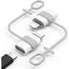 Moko usb c į lightning adapteris 2 vnt., adapteris usb c į lightning su greitu įkrovimu ir apsaugos nuo pametimo virvele, skirtas iphone 14/13/12/11/x, pad pro/air 5/mini 6, pod nano/touch, netinka audio/otg, baltas