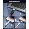Moko usb c į lightning adapteris 2 vnt., adapteris usb c į lightning su greitu įkrovimu ir apsaugos nuo pametimo virvele, skirtas iphone 14/13/12/11/x, pad pro/air 5/mini 6, pod nano/touch, netinka audio/otg, baltas