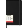 Moleskine dieninis kalendorius 2025–2026 m., 18 mėnesių dieninis planuotojas kietu viršeliu ir elastine juostele, didelis formatas 13 x 21 cm, juodas