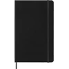 Moleskine dieninis kalendorius 2025–2026 m., 18 mėnesių dieninis planuotojas kietu viršeliu ir elastine juostele, didelis formatas 13 x 21 cm, juodas