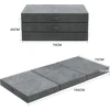 Molphit sulankstomas čiužinys 75 x 195 cm, sulankstomas čiužinys, svečių lova, pagamintas iš ypač storo 15 cm memory foam putų su nuimamu užvalkalu kelionėms, stovyklavimui, ant grindų, svečių lova, čiužinys