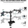 Monitorius Forging mount monitoriaus laikiklis 2 monitoriams, skirtas 13–27 colių plokštiems ir lenktiems ekranams, monitoriaus stalo laikiklis su lentyna, reguliuojamo aukščio, pakreipiamas, pasukamas, 8kg vienai rankai, vesa 75–100 mm
