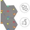 Monkey gym laipiojimo sienelė vaikams, medinis laipiojimo rėmas vidaus patalpoms, laipiojimo žaislas vaikų kambariui ir žaidimų aikštelės kubas 1, pilka, spalvingos laipiojimo rankenos