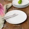 Moritz & Moritz Basic lėkščių rinkinys 6 asmenims, modernus, skersmuo 27 cm, aukštos kokybės porceliano indų rinkinys, baltas, plokščios lėkštės, 6 vnt. rinkinys, puikiai tinka kaip vakarienės lėkštės, stalo įrankiai ir serviravimo lėkštės