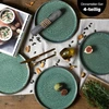 Moritz & Moritz Solid 4 x lėkštės 26 cm – akmens masės lėkščių rinkinys – indų rinkinys patiekimui