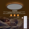 Mossco Led lubinis šviestuvas su nuotoliniu valdymu, reguliuojamas, 24 W, 2800 lm, 5 W šilta naktinė lemputė, 3000 K - 6500 K skydelis miegamajam, vaikų kambariui, apvalus (24 W-29 cm, baltas), 2 vnt.