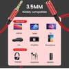 Moswag 3,5 mm jack prailginimo laidas 10 m, 3,5 mm ausinių prailginimo laidas, 3,5 mm stereo aux prailginimo laidas su paauksuota jungtimi, suderinamas su telefonais ar išmaniaisiais telefonais, ausinėmis, medijos grotuvu