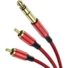 Moswag 6,3 mm jack į rca kabelis, rca audio kabelis 10 m, jack kabelis, jack kištukas į 2 x rca male stiprintuvui, mikšeriui, garsiakalbiui ir stereo sistemai