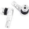 Motociklo padangos ventilio stiebas, universalus motociklo 11,3 mm 90 laipsnių aliuminio lydinio padangos ventilio dangteliai 7,5 mm sriegio ilgis standartinėms bekamerėms padangoms (sidabrinis)