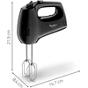 Moulinex Quickmix Hm3108 - rankinis maišytuvas su 300 w, 5 greičiais, dviem priedais minkymui arba maišymui, nerūdijantis plienas, duona, naminė pica, pyrago tešla, skaidrus sniego taškas, juodas