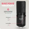 Movo Vsm-5 xlr studijinis kondensatorinis mikrofonas su amortizatoriumi, pop filtru ir xlr kabeliu – idealus mikrofonas vokalams, podcast'ams, transliacijoms, transliavimui, asmr ir kt.