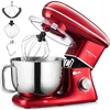 Mozano Kitchen Machine 3200 W raudonas virtuvinis kombainas, 6,2 l, 3 maišytuvai, galingas