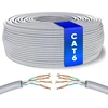 Mr. Tronic 100 m ethernet tinklo kabelis cat 6, lan tinklo kabelis greitam ir patikimam internetui, awg24 masės kabelis cat 6, didelis kabelis 1 gbps, 250 mhz, utp cca (100 metrų, pilkas)