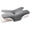 Mulisoft memory foam pagalvė, patogi pagalvė, atraminė kaklo pagalvė, ergonomiška pagalvė miegantiems ant šono (pilka)