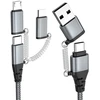 Multi usb kabelis usb c į usb c kabelį nailoninis universalus įkrovimo kabelis usb a/usb c suderinamas su lightning/micro usb/type c 60 w pd 3.0 3a greito įkrovimo kabelis nešiojamam kompiuteriui planšetiniam kompiuteriui galaxy