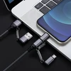 Multi usb kabelis usb c į usb c kabelį nailoninis universalus įkrovimo kabelis usb a/usb c suderinamas su lightning/micro usb/type c 60 w pd 3.0 3a greito įkrovimo kabelis nešiojamam kompiuteriui planšetiniam kompiuteriui galaxy