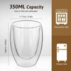 Mumdoyal Dvisienės latte macchiato stiklinės, stilingos ir praktiškos (2 x 350 ml)