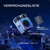 Kompiuterio kolonėlės Muzen cyber-cube bluetooth kolonėlė maža, nešiojama mini kolonėlė su rgb šviesos žibintu, ipx5 atspari vandeniui, skirta žaidimams, vakarėliams, dušui, stovyklavimui, lauke, tėčiui, vyrams, balta