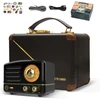 Kompiuterio kolonėlės Muzen radijas su bluetooth, mažas radijas, otr metalinis bluetooth garsiakalbis, mažas radijas su baterija, interjero vintažinė dekoracija, retro, hi-fi stereo bluetooth garsiakalbis, dovanos moterims/šeimai