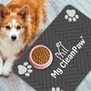 My Cleanpaw® dubenėlio kilimėlis šunims ir katėms - sugeriantis, neslystantis ir plaunamas - xxl 60 x 40 cm, apsaugo grindis nuo vandens, maisto ir trupinių - pilkas maitinimo kilimėlis, silikoninis kilimėlis