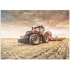 Mypuzzle modernus raudonas traktorius sėjos metu - premium 100 dalių dėlionė - mypuzzle special collection iš puzzle galaxy