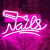 Nails neoninis ženklas, individualus led ženklas, nagų studijos grožio kambario sienų dekoras, salono kambarys