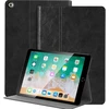 Nanruil dėklas, skirtas ipad 9th/8th/7th gen 10.2 colių 2021/2020/2019, odos planšetinio kompiuterio apsauginis dėklas, automatinis pažadinimas/užmigdymas, juodas